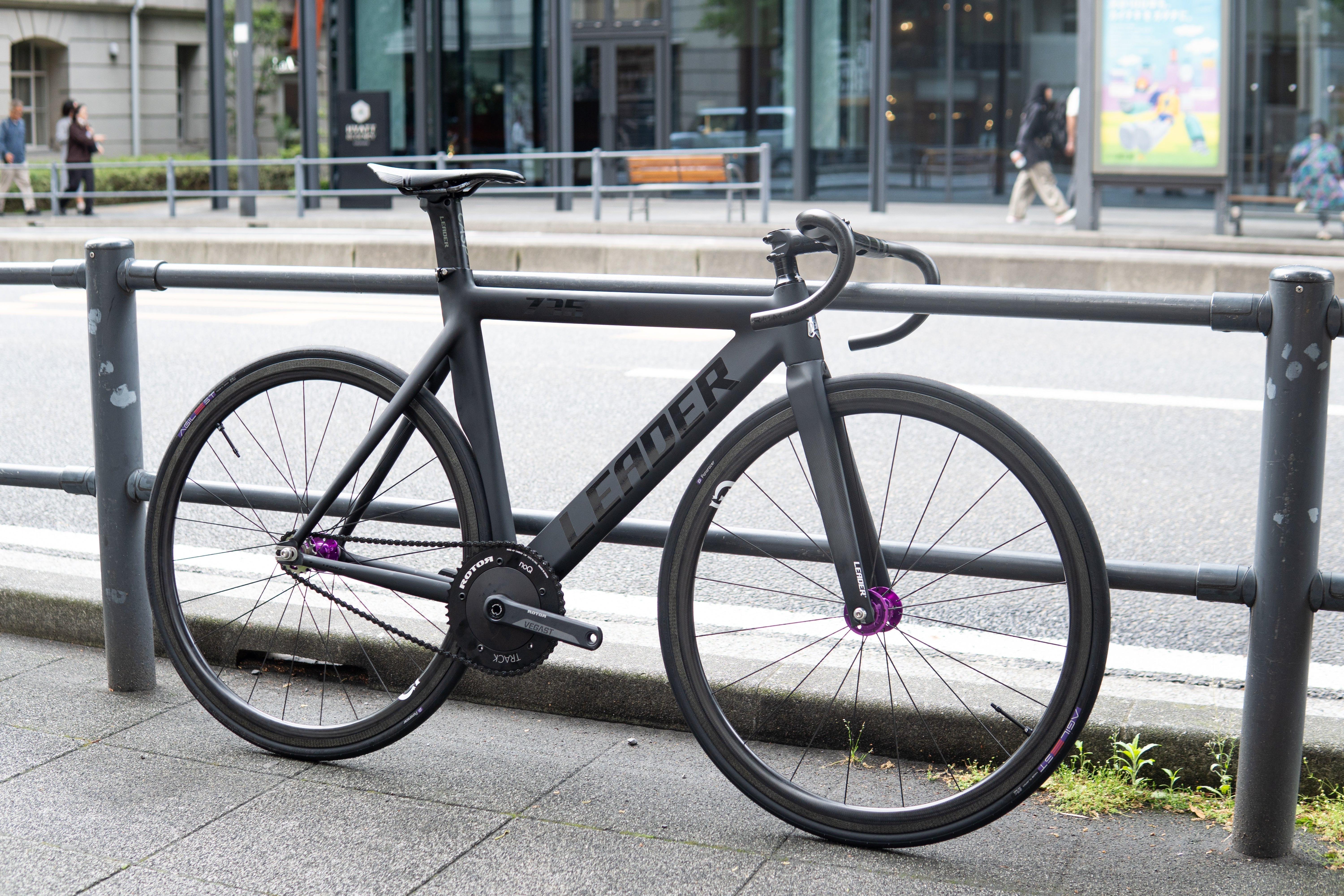 猫富士様用：運賃込】LEADER735 ピストバイク マーブル×ラメ 猫富士様