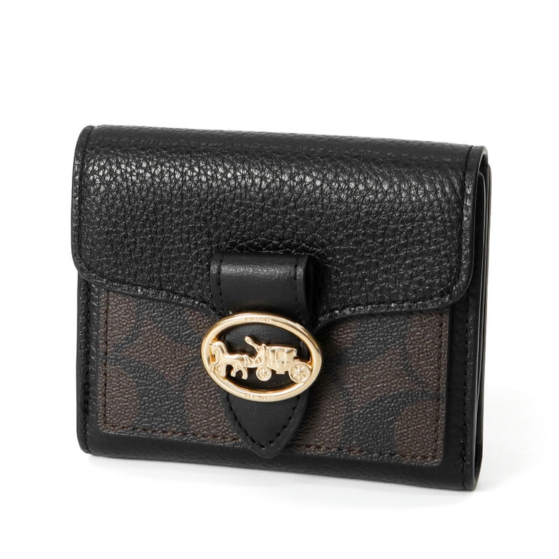Brandol / COACH コーチ 二つ折り財布 シグネチャー 馬車ロゴ スクエア