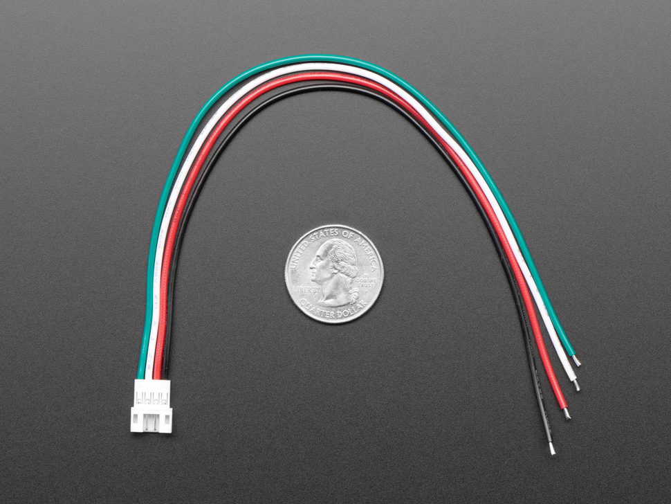 JST PH 2mm 4-Pin Socket to Color Coded Cable - 200mm : Adafruit