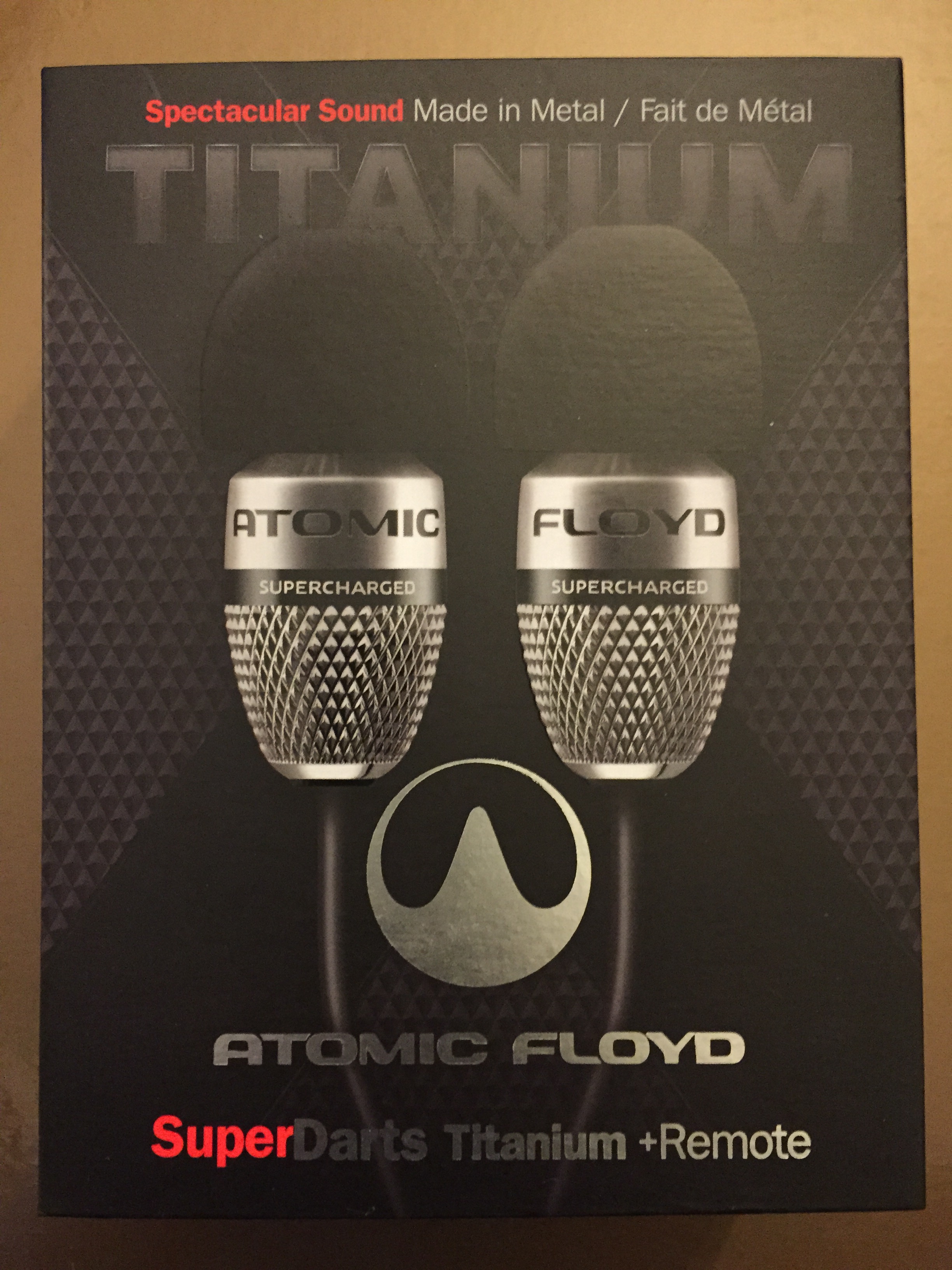 Atomic Floyd SuperDarts Titanium +Remote Noise Isolating Hi-Res In