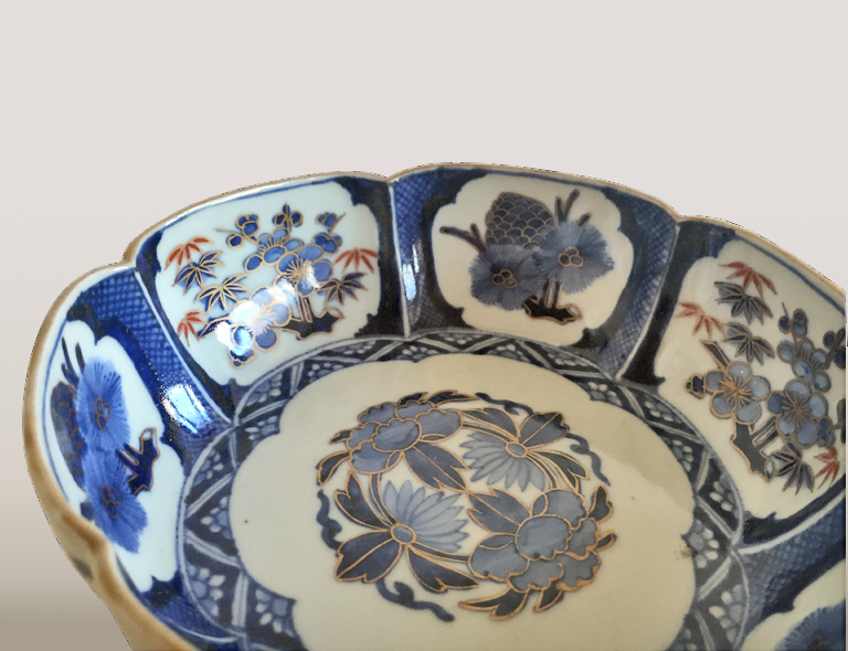 PN137. 【流】中国古玩 時代 古染付鉢十客 JQ602 中国古玩 南京 染