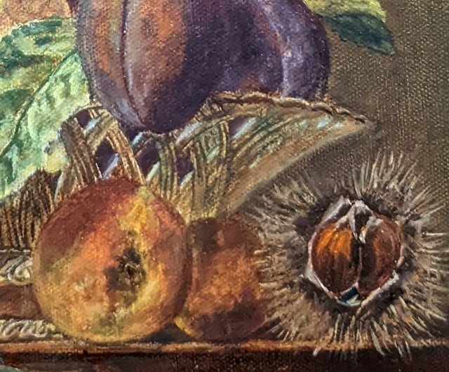絵画 インテリア 油絵 uF6-060110 静物 果物 絵画絵インテリア油絵uF6