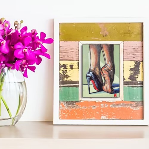 アート作品 ハイヒールと美脚 油絵 フランフラン カッシーナ ACTUS