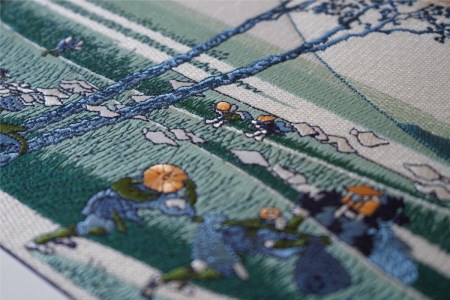 刺繍絵画 江南水郷 サイズ約50×62cm 刺繍絵画 江南水郷 サイズ約50