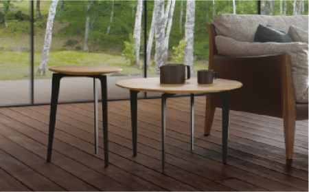 Ritzwell】OS SIDE TABLE（φ400） サイドテーブル ウォールナット