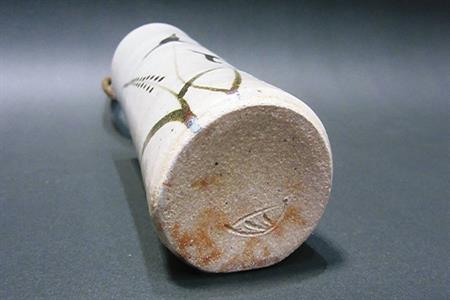 清水日呂志造 唐津 花入 一輪挿し 共箱 朝鮮唐津 蹲花入 上作 (共箱)徳