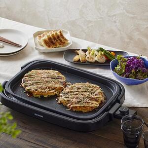 網焼き風ホットプレート アイリスオーヤマ IHA-A30-B ブラック【3枚