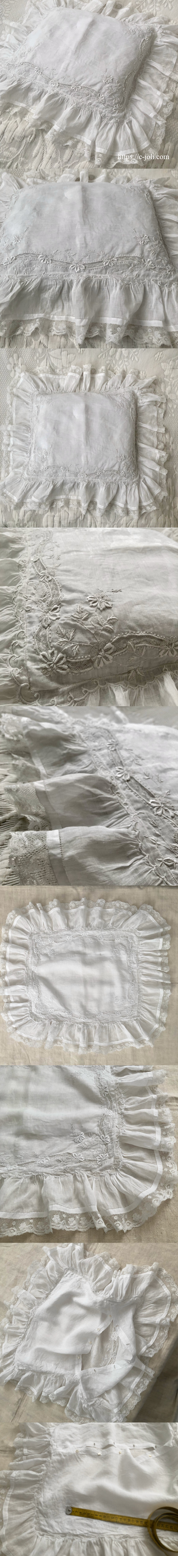 パリ発送】B1623 フランスアンティークピローケース/クッションケース