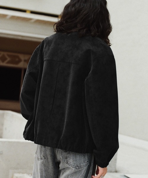 FAUX SUEDE ZIP BLOUSON（ブルゾン）｜WYM LIDNM（ウィム バイ リドム