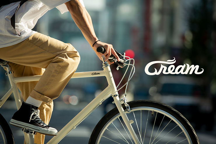 クリーム 26インチ 6段変速 オートライト シティサイクル ママチャリ