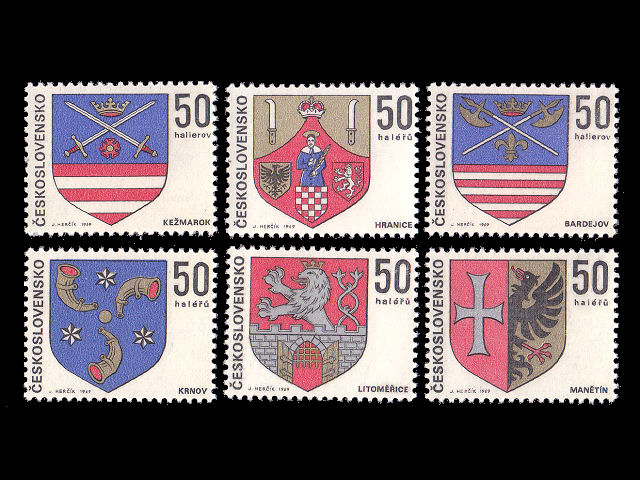 3429 外国切手 二戦時代 ドイツ ボヘシチ チェコスロバキア 紋章 12種