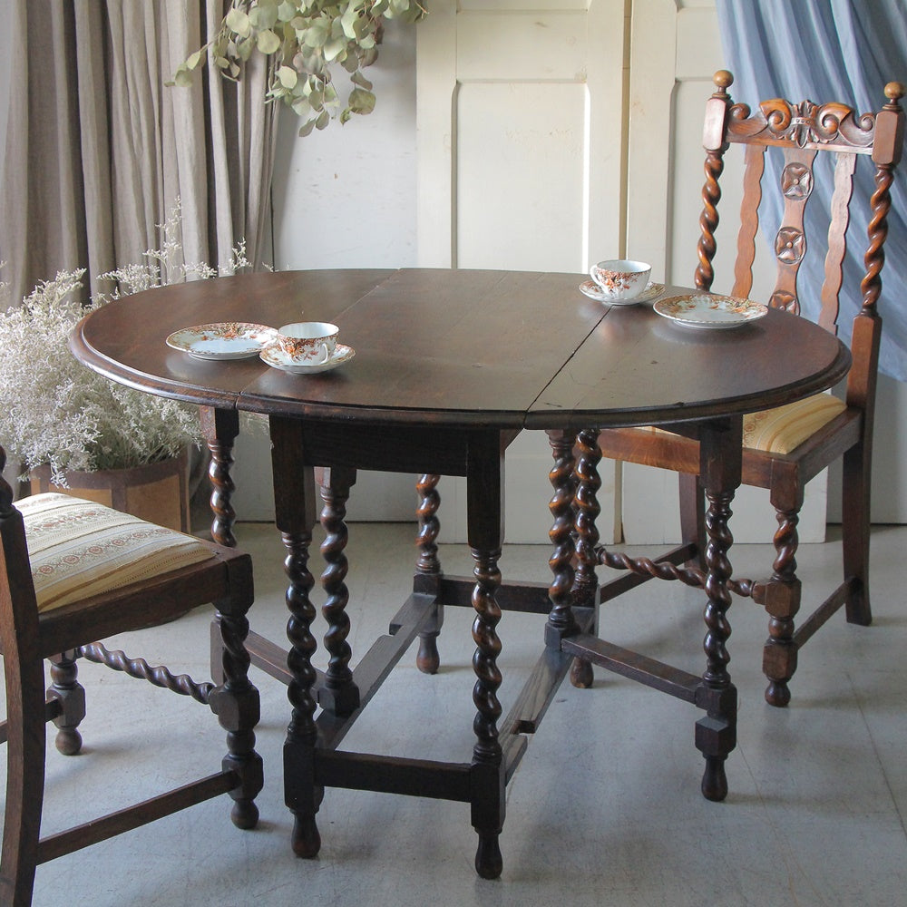 イギリスアンティーク ゲートレッグテーブル ダイニングテーブル