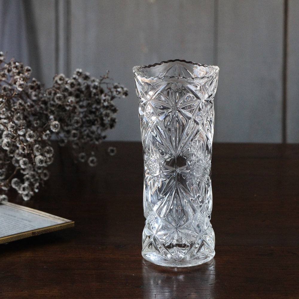 ☆G1703☆ アンティーク ウランガラス 花瓶 花器 ヨーロッパ 【公式通販】