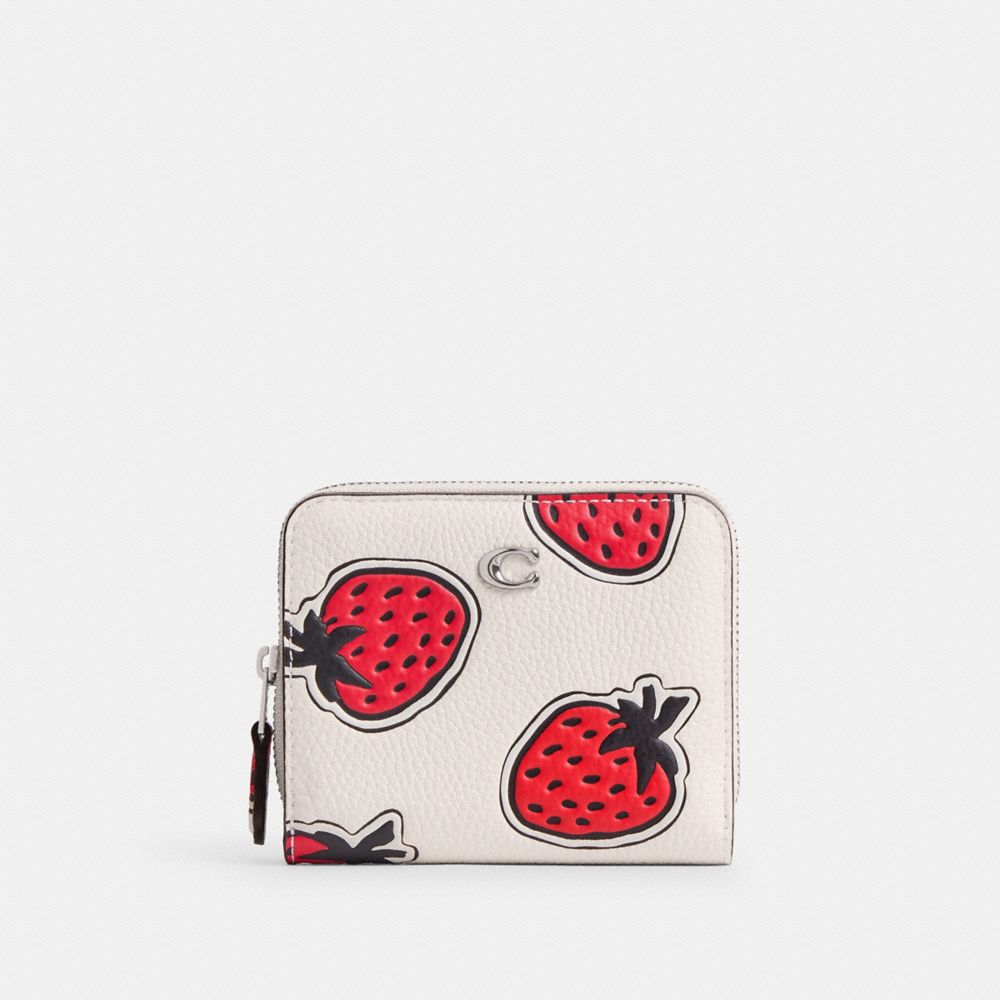 ☆COACH☆財布 二つ折り いちご柄 ピンク ストロベリー イチゴプリント