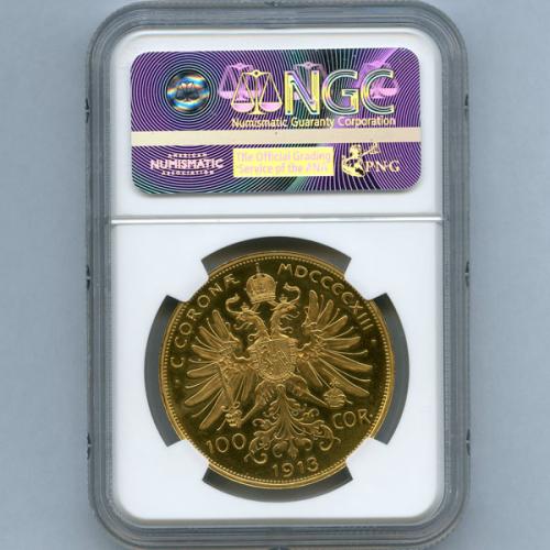 神聖コイン共和国 / オーストリア 100コロナ金貨 1913年 フランツ