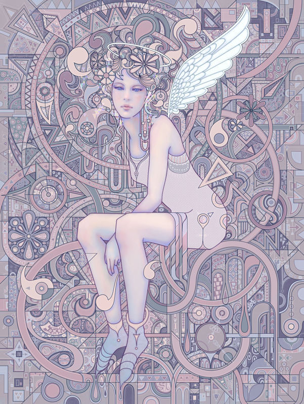 ☆F38 木村智博「一体化」アクリルガッシュ鉛筆、鉛筆画/ 直筆サイン