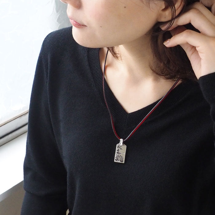 エス 和柄アクセサリー作家 三浦砂織 菊ネックレス オーバーレイ