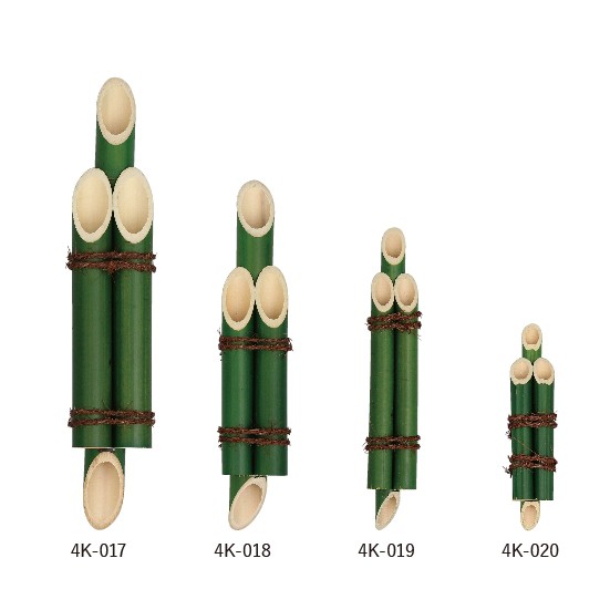 竹製正月花器 3本竹突起付き | 株式会社カレント - 花器・花材