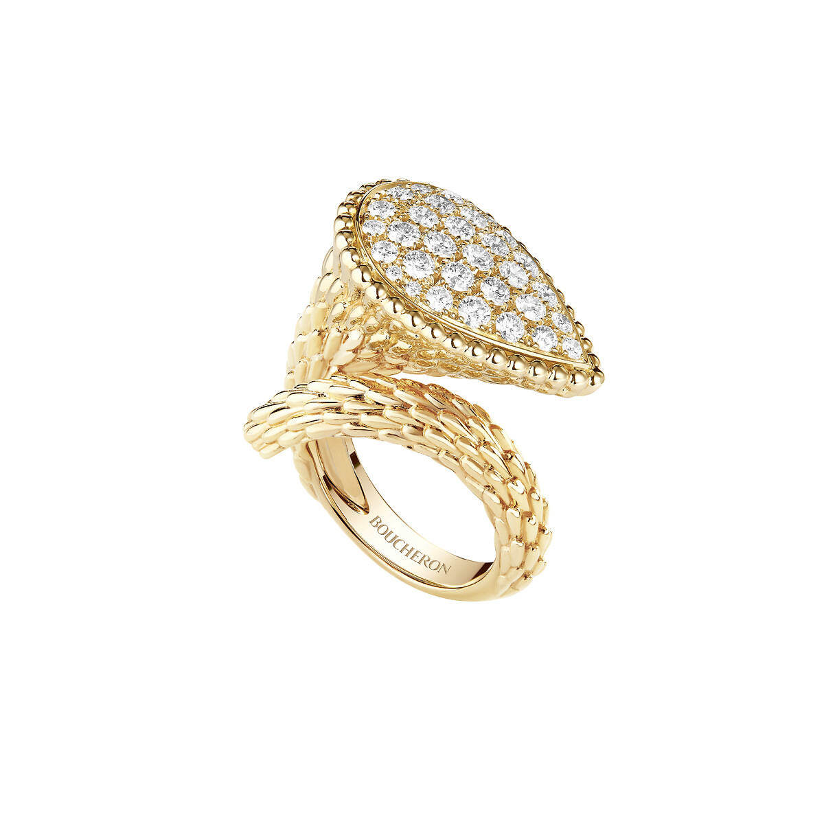 Serpent Bohème | Yellow Gold Diamond Ring - Large Motif | Boucheron US