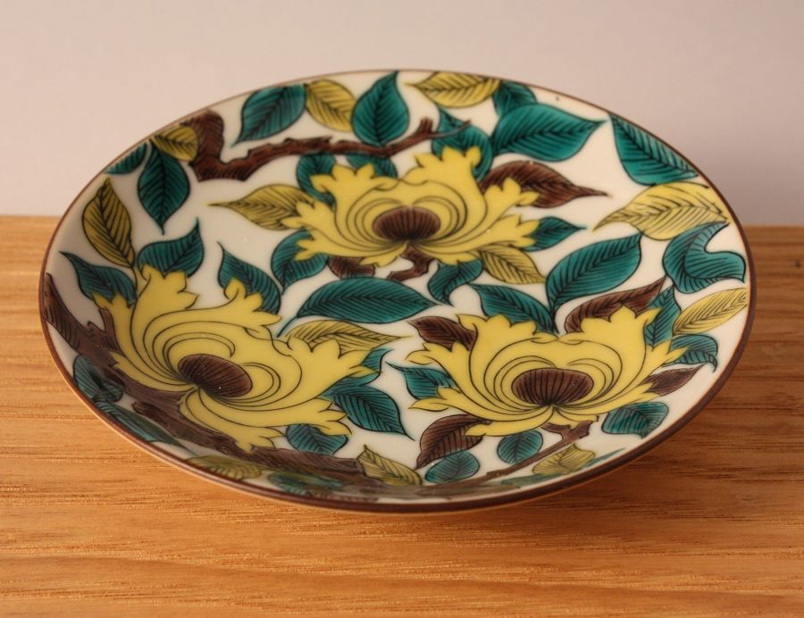 2416 九谷泉焼 加全作 色絵牡丹文 飾筥 蓋物 時代物 【公式通販】