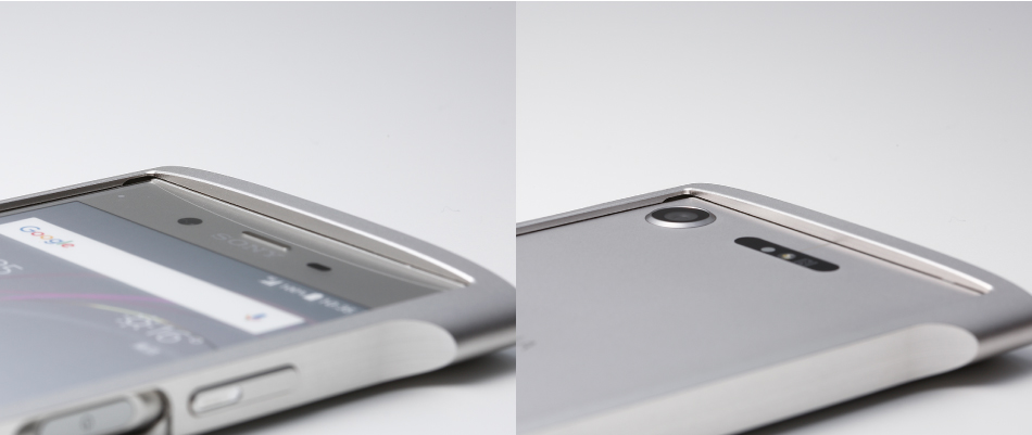 CLEAVE Aluminum Bumper Chrono for Xperia XZ1