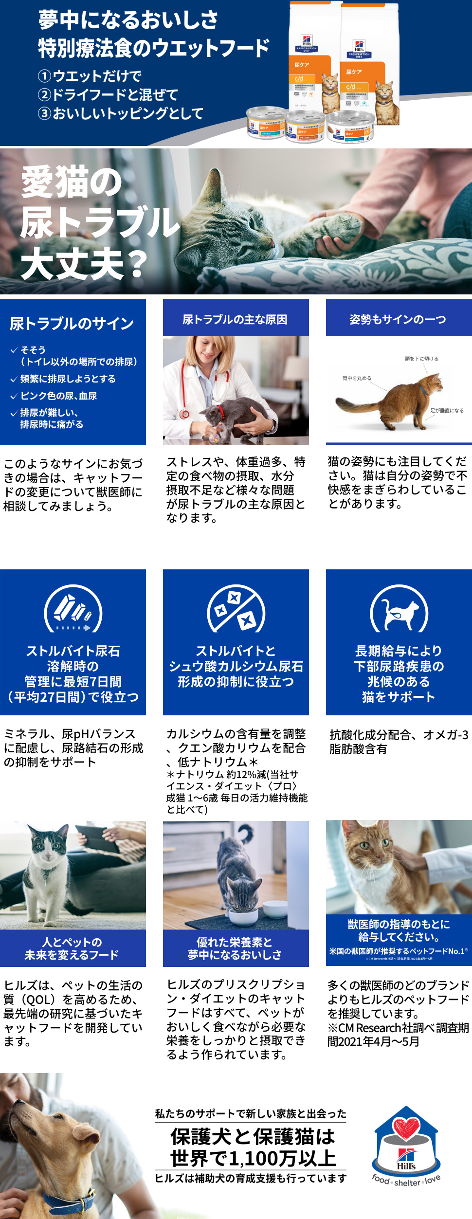 ヒルズ 猫用 c/d マルチケア 尿ケア チキン＆野菜入りシチュー缶 82g