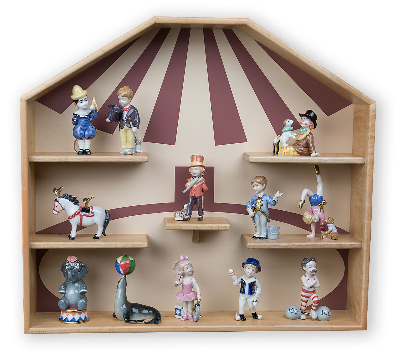 Mini Circus Collection from Royal Copenhagen, Display case | No