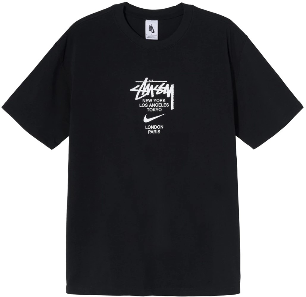 Stussy x Nike Internacional Camiseta Preta - Droper