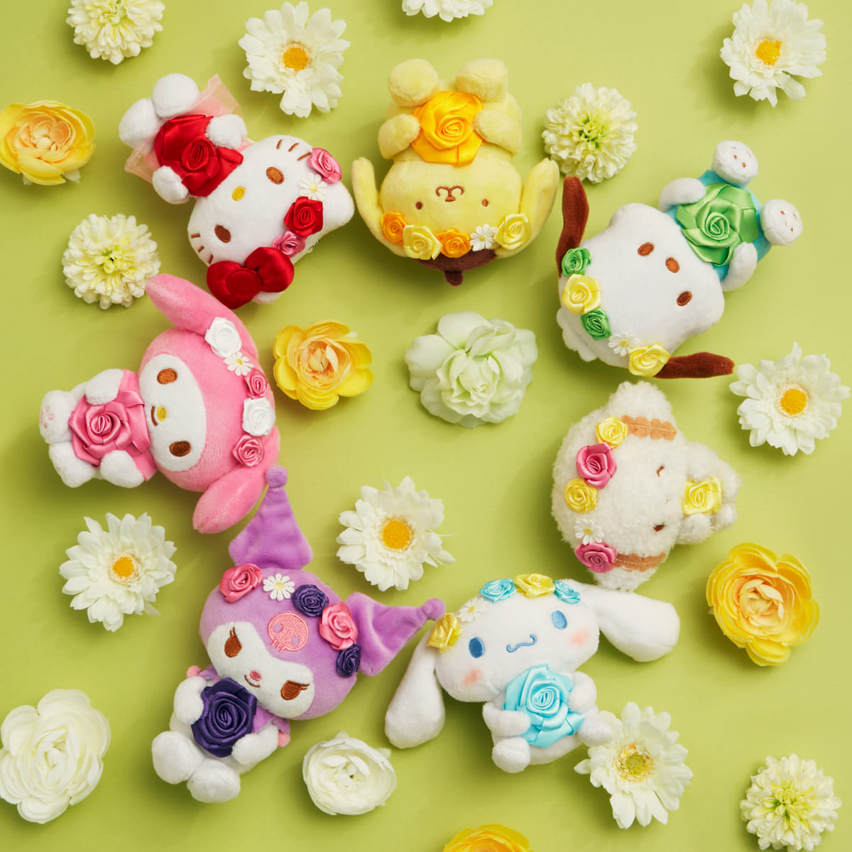 カラフルなお花を纏ったサンリオキャラクター！Happyくじ「Sanrio