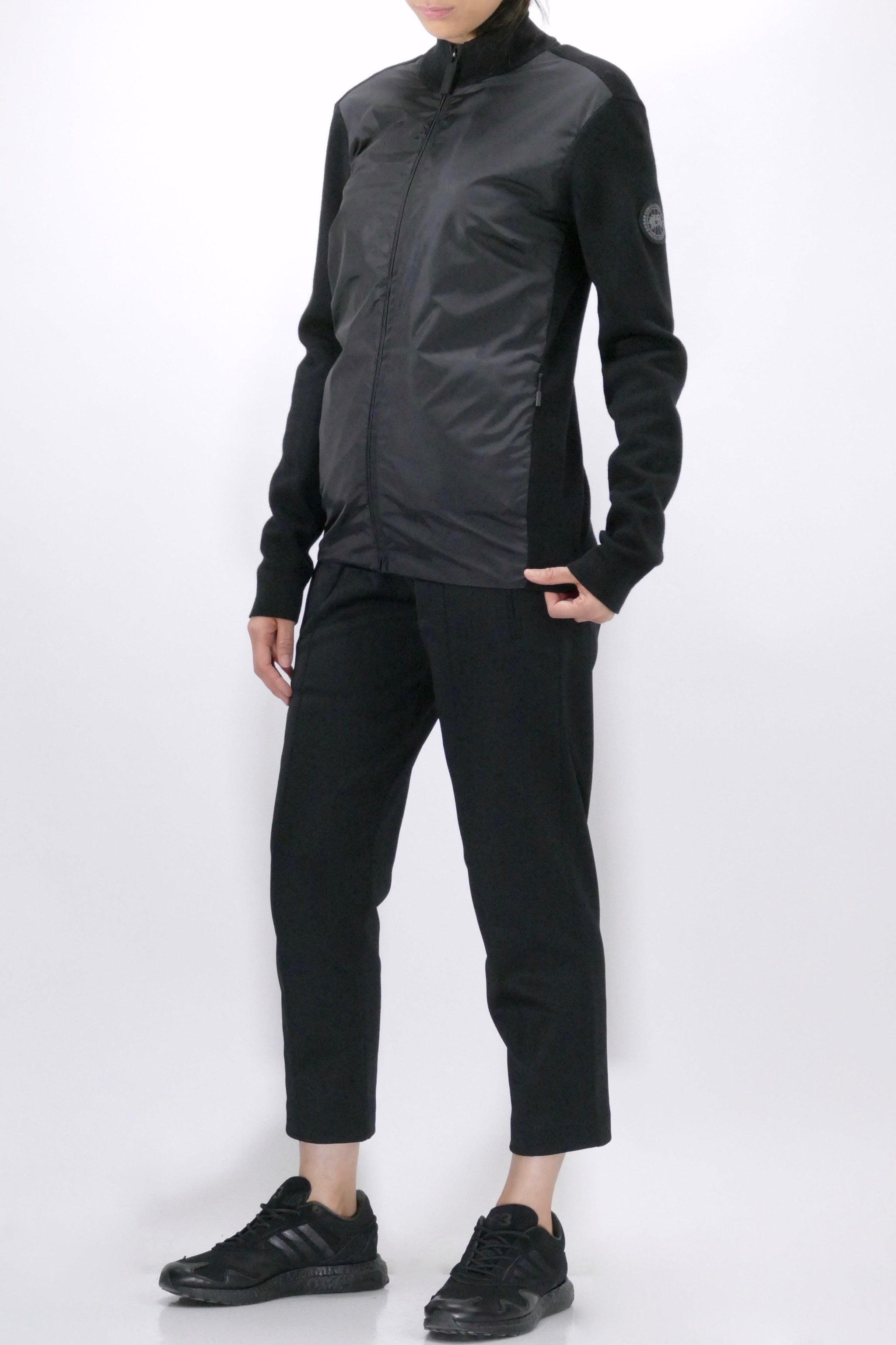 Canada Goose Womens Knit Windbridge Sweater Full Zip Black - Due West