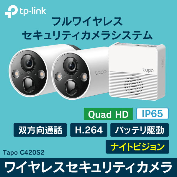 TP-LINK】VIGI 5MPタレット型フルカラーネットワークカメラ（2.8mm