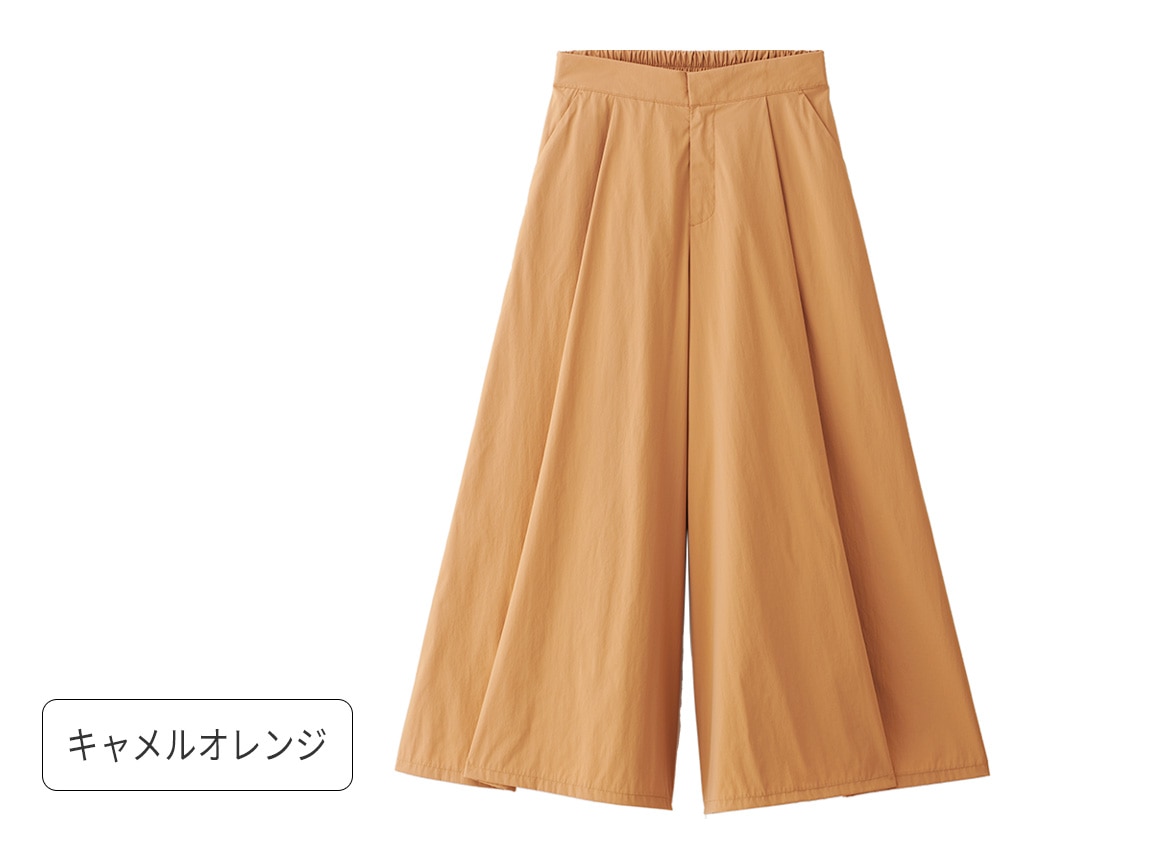 キュロットタックガウチョパンツ(04_LL 68_シャドーブルー