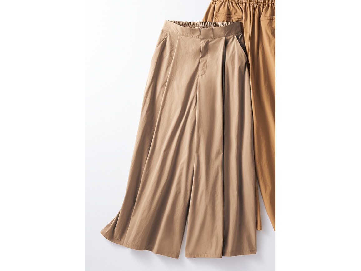 キュロットタックガウチョパンツ(04_LL 68_シャドーブルー