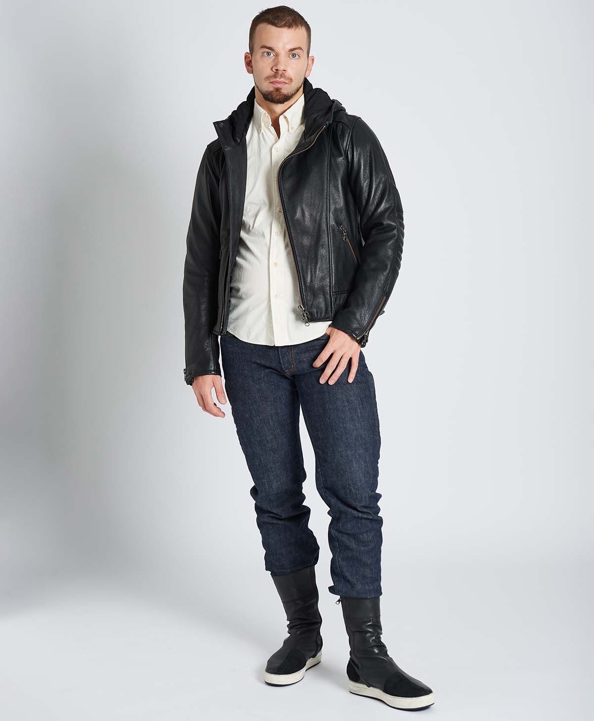 革ジャン フードレザージャケット｜カドヤ公式オンラインショップ｜MR