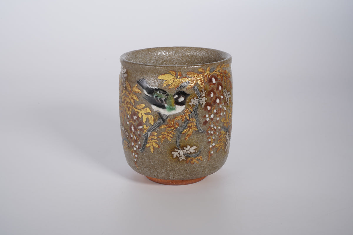 鈴木爽司作 金銀彩花水指 鈴木爽司作 金銀彩花水指 鈴木爽司作 金銀