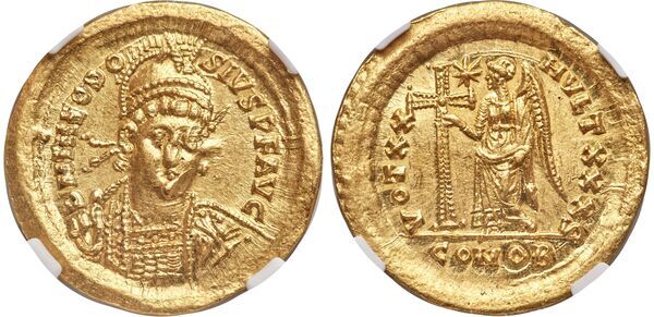 ソリドゥス金貨 ローマ帝国 コンスタンティウス II AV Solidus