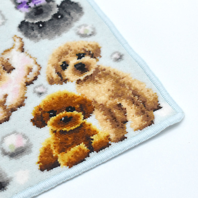 ジルスチュアート タオルハンカチ シェニール織 犬 プードル