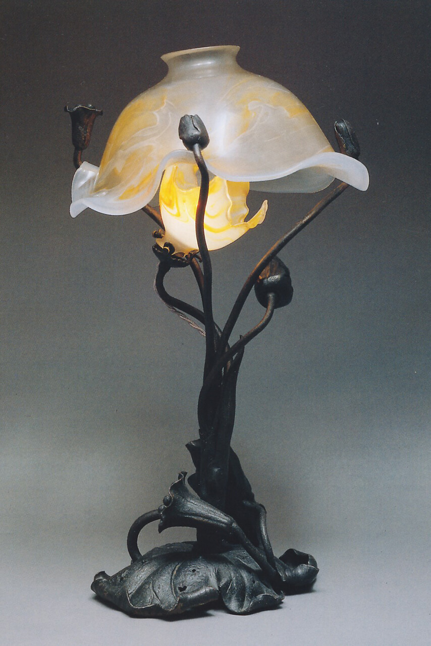 ◇証明書付◇EmileGalleエミールガレ ランプ カメオ彫 43×20 証明書付