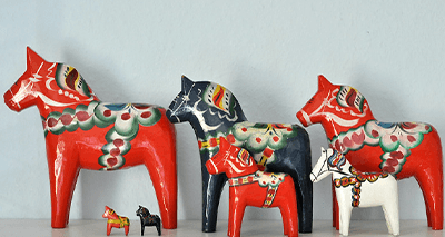 ミモザ様ダーラナホース工芸品スウェーデンハウス