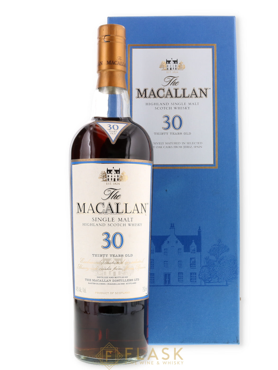 Buy Macallan 30 Year Sherry Oak Blue Box (Mid-2000s) | Flask Wines