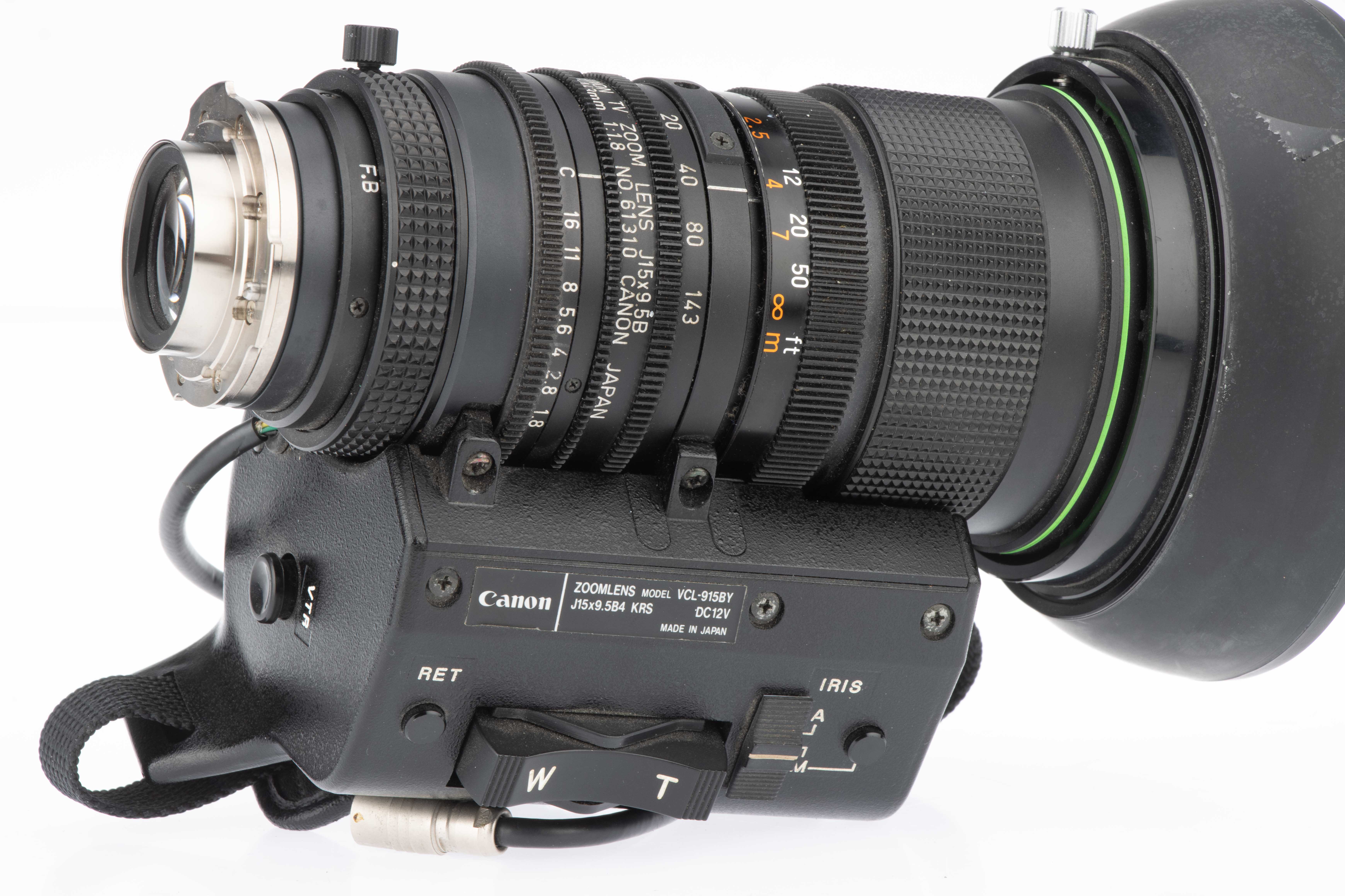 Lot 603 - A Canon J15x9.5B4 KRS TV Cine Zoom Camera