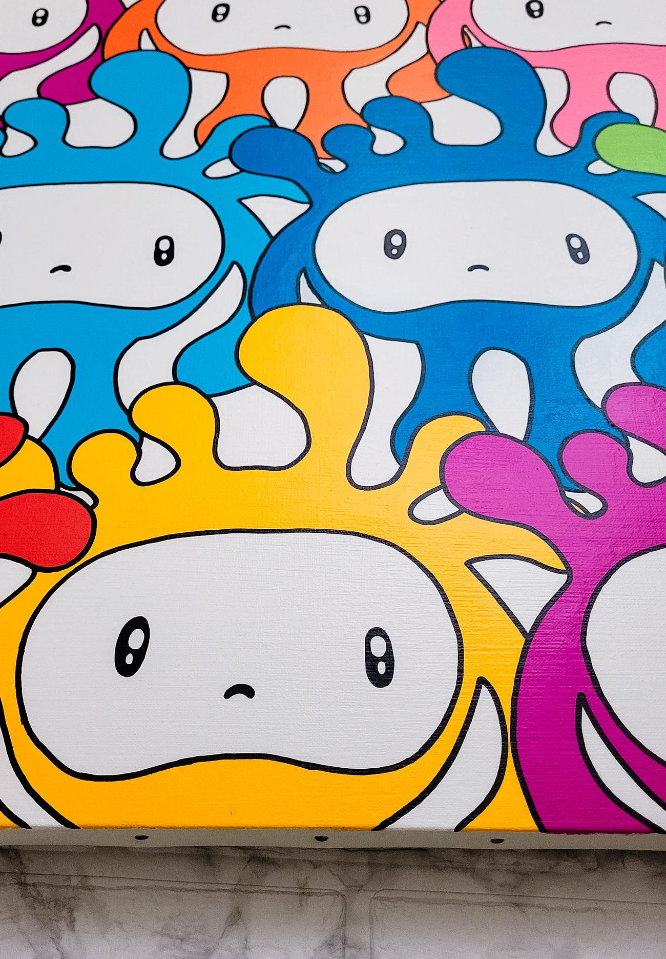 ☆画家 鈴木哲也☆合板(467×430mm)アクリル原画1点物☆送料無料#125