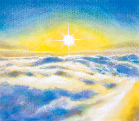 石鎚山雲海から1|a210|【ギャラリー笑夢】オリジナルアート販売