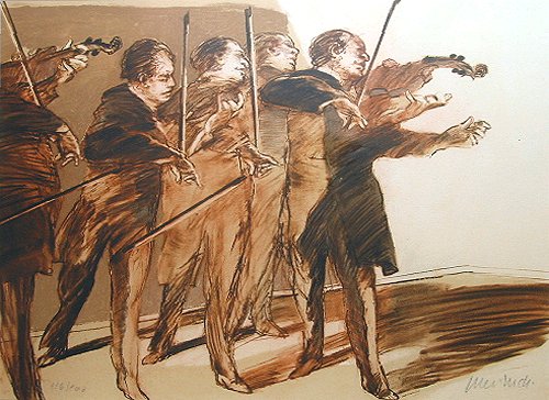 ワイズバッシュ 絵画 横を向くバイオリニスト ワイズバッシュ 絵画 横