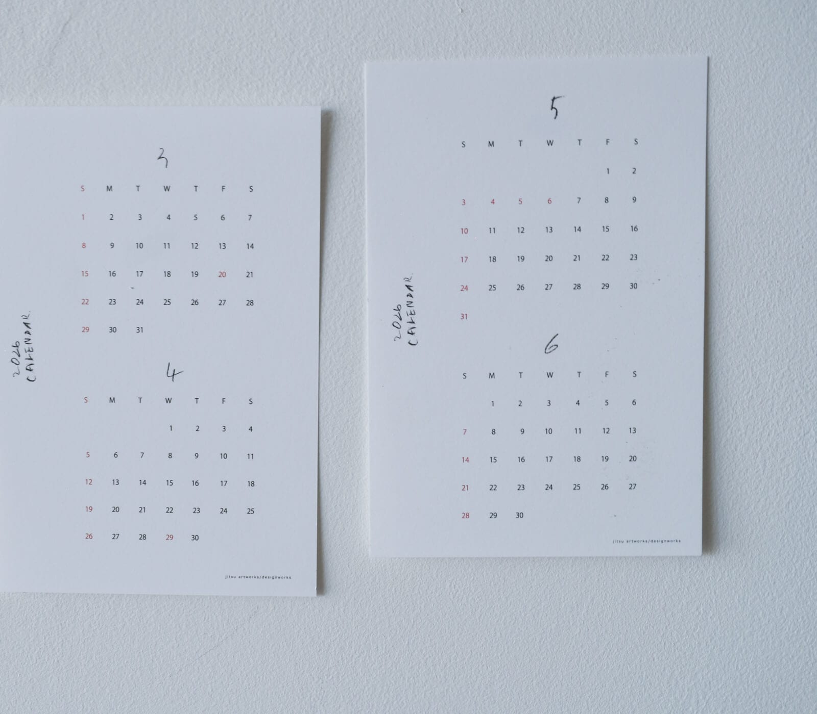 jitsu / 2026カレンダー｜CATAWARA（カタワラ）