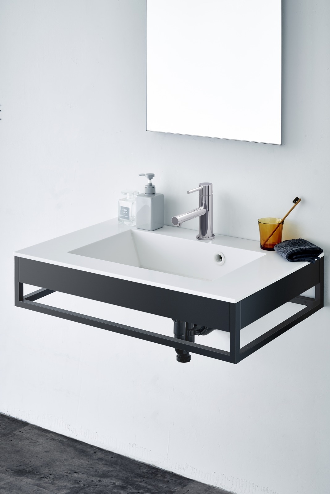 洗面台スタンディングタイプW600×D450×H800（ステンレスボウル+木製