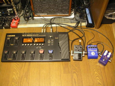 BOSS GT-100 + エフェクターボード