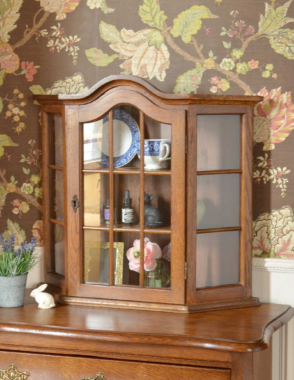 さやか 三陽家具工業 アドリア S-6 木製キャビネット 飾り棚 照明付き