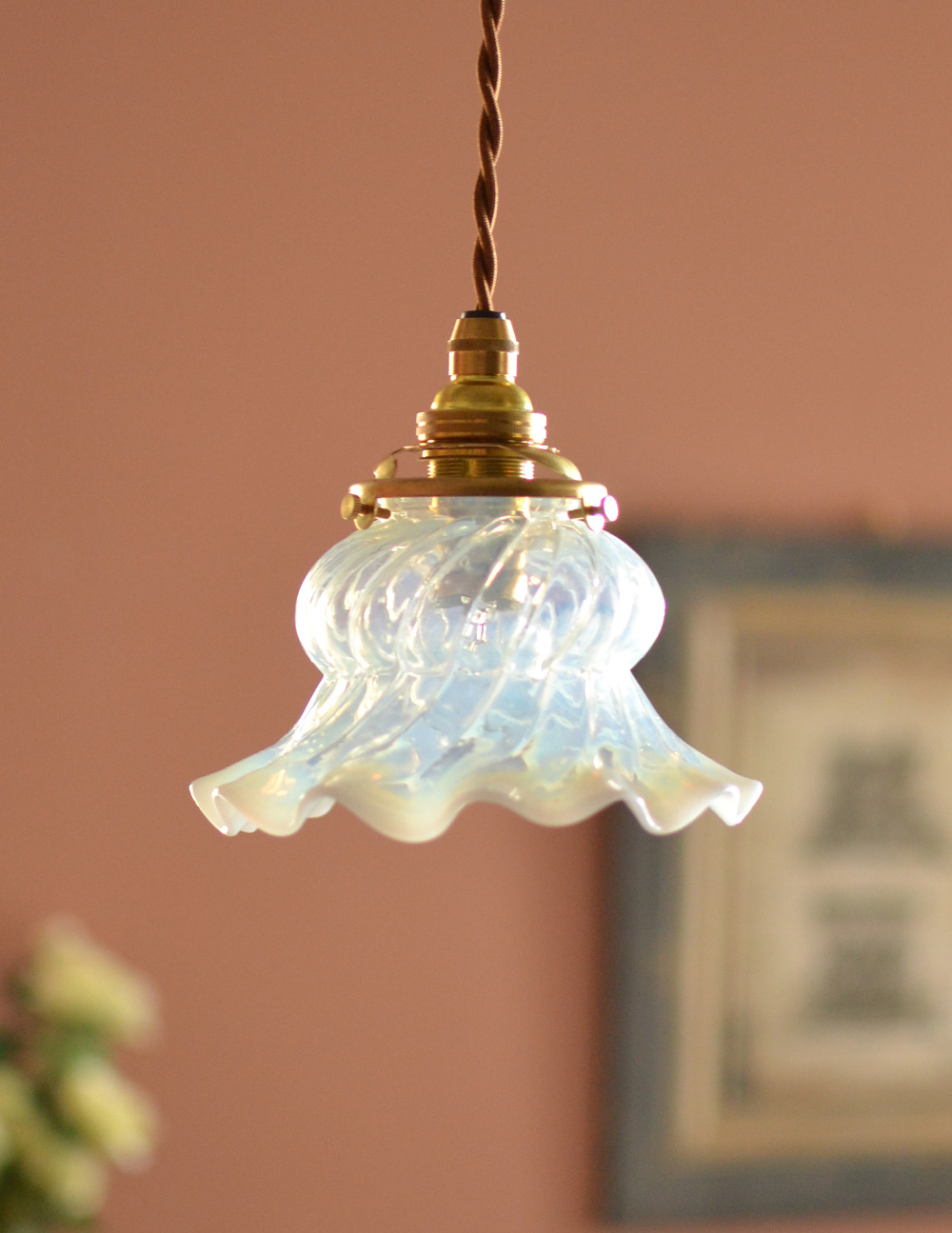 OLD FENTON ディスカウント レアクランベリー オパールセント ガラス