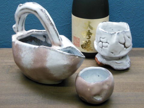 萩焼あらせ～Hagind】「兼田昌尚」刳貫-刳り貫き-くりぬき‥山口県萩市